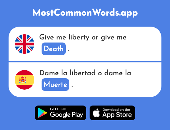 Death - Muerte (The 294th Most Common Spanish Word)