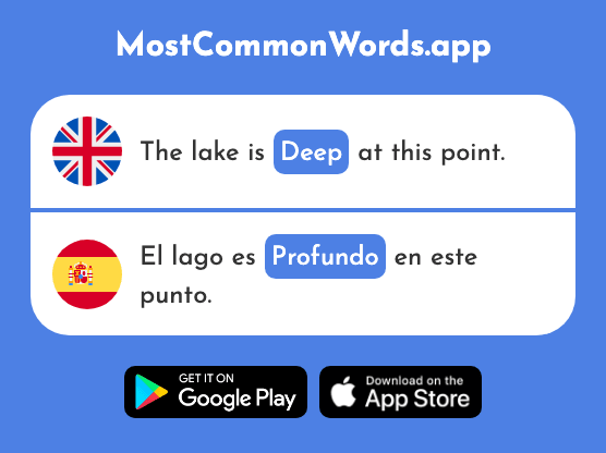 Deep, profound - Profundo (The 758th Most Common Spanish Word)