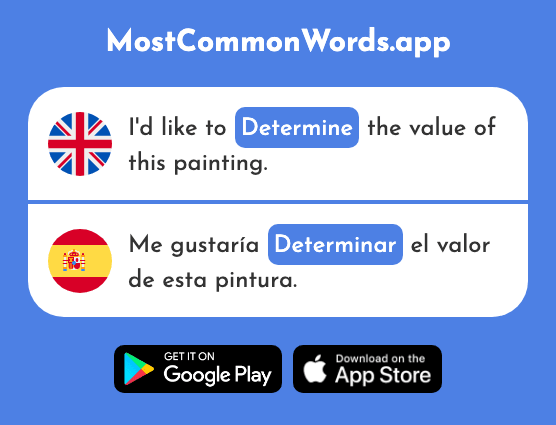 Determine, decide - Determinar (The 1033rd Most Common Spanish Word)
