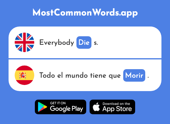 Die - Morir (The 212th Most Common Spanish Word)