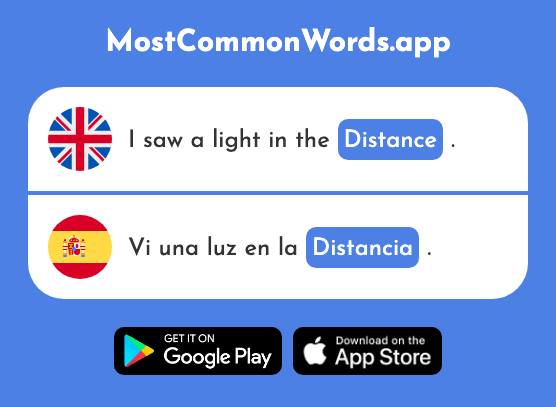 Distance - Distancia (The 944th Most Common Spanish Word)