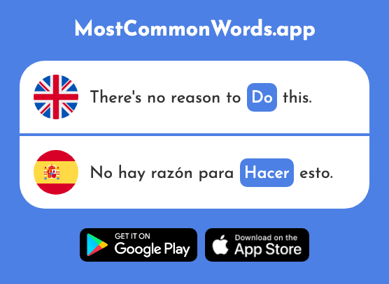 Do, make - Hacer (The 26th Most Common Spanish Word)