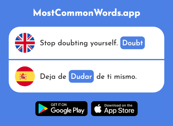 Doubt - Dudar (The 1500th Most Common Spanish Word)