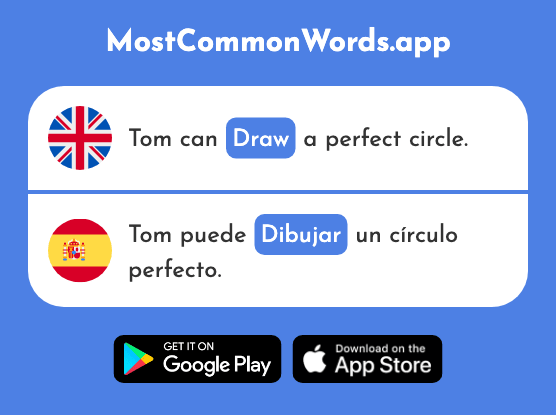 Draw, sketch - Dibujar (The 2218th Most Common Spanish Word)