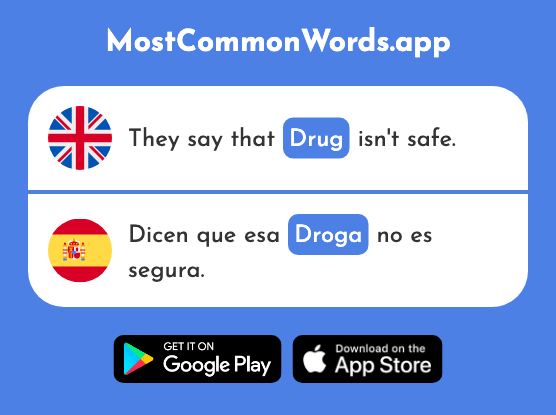 Drug - Droga (The 1600th Most Common Spanish Word)