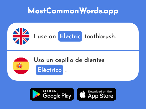 Electric - Eléctrico (The 1411th Most Common Spanish Word)