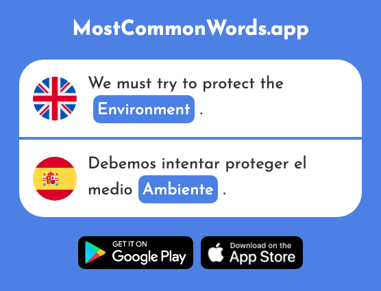 Environment, atmosphere - Ambiente (The 729th Most Common Spanish Word)