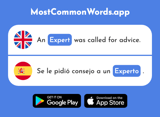 Expert - Experto (The 1824th Most Common Spanish Word)