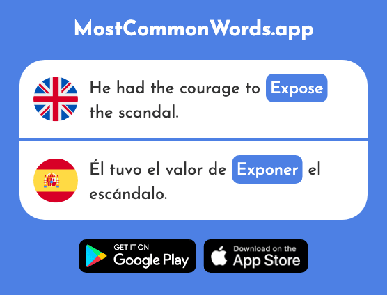 Expound, expose - Exponer (The 1221st Most Common Spanish Word)