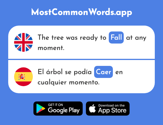 Fall - Caer (The 251st Most Common Spanish Word)