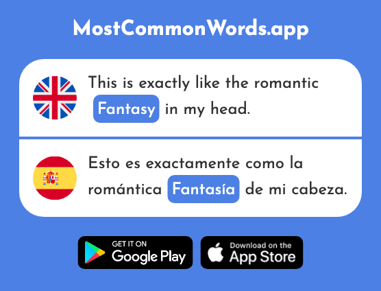 Fantasy, fancy - Fantasía (The 2339th Most Common Spanish Word)