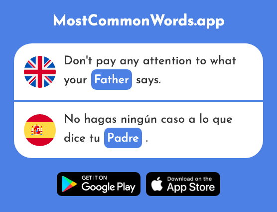 Father - Padre (The 162nd Most Common Spanish Word)