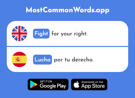 Fight, struggle, wrestle - Lucha (The 797th Most Common Spanish Word)