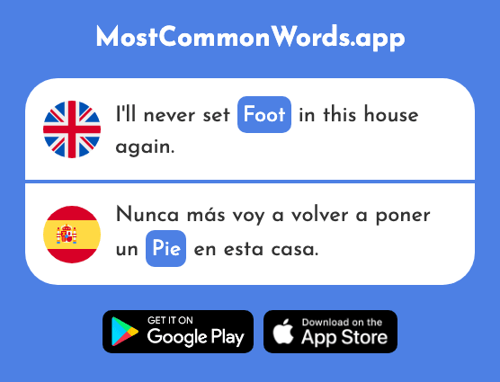 Foot, base - Pie (The 365th Most Common Spanish Word)
