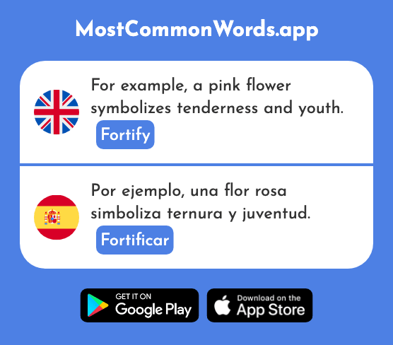 Fortify - Fortificar (The 2803rd Most Common Spanish Word)
