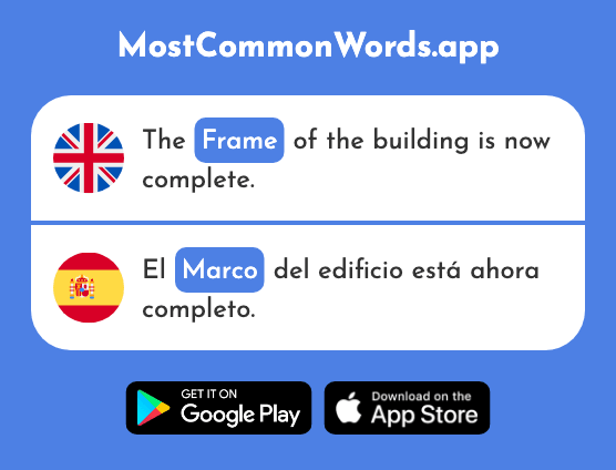 Frame, mark, setting - Marco (The 1442nd Most Common Spanish Word)