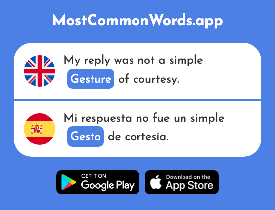 Gesture - Gesto (The 928th Most Common Spanish Word)