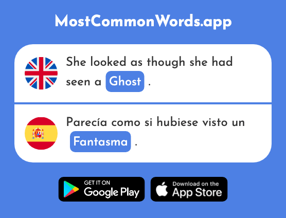 Ghost, phantom - Fantasma (The 2514th Most Common Spanish Word)