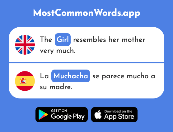 Girl - Muchacha (The 1105th Most Common Spanish Word)