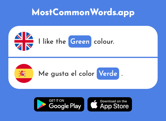 Green - Verde (The 812th Most Common Spanish Word)