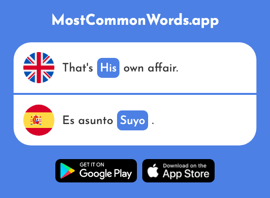 His, hers, yours, theirs - Suyo (The 1002nd Most Common Spanish Word)