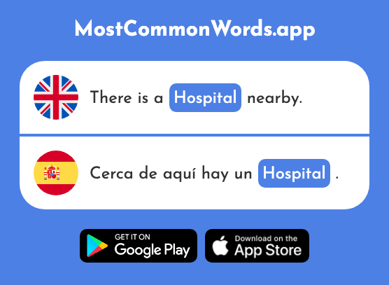 Hospital - Hospital (The 1050th Most Common Spanish Word)
