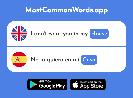 House - Casa (The 106th Most Common Spanish Word)