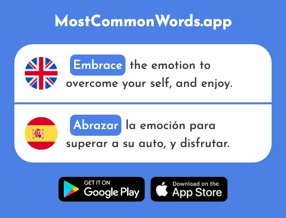 Hug, embrace - Abrazar (The 1687th Most Common Spanish Word)