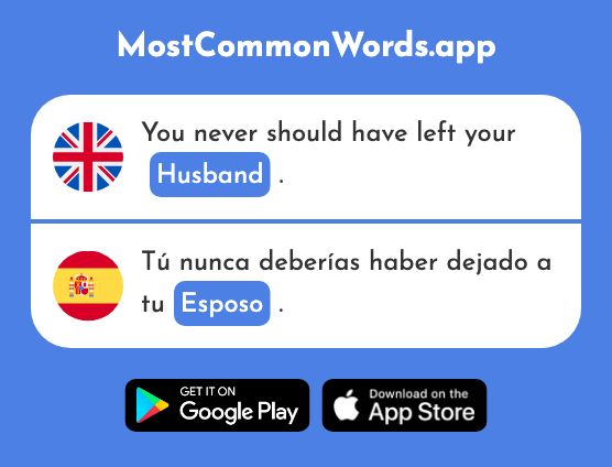 Husband, spouse - Esposo (The 1913th Most Common Spanish Word)