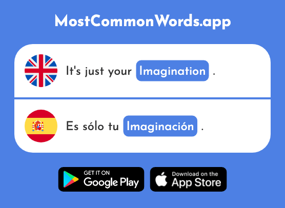 Imagination, fantasy - Imaginación (The 1906th Most Common Spanish Word)