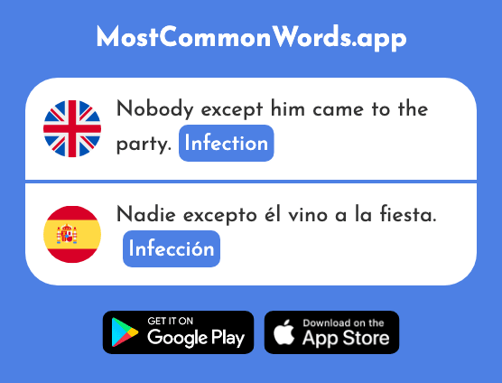 Infection - Infección (The 2755th Most Common Spanish Word)