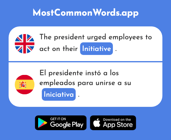 Initiative - Iniciativa (The 1631st Most Common Spanish Word)