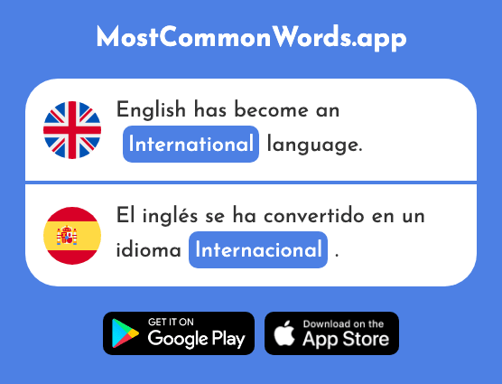 International - Internacional (The 463rd Most Common Spanish Word)
