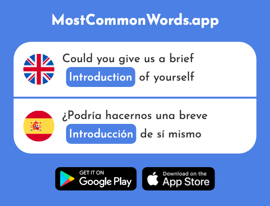 Introduction - Introducción (The 1355th Most Common Spanish Word)