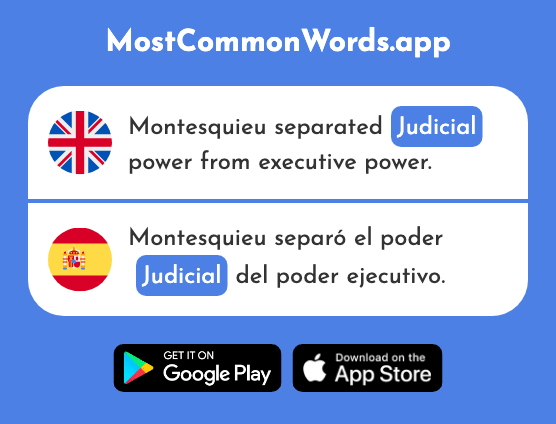 Judicial - Judicial (The 1795th Most Common Spanish Word)