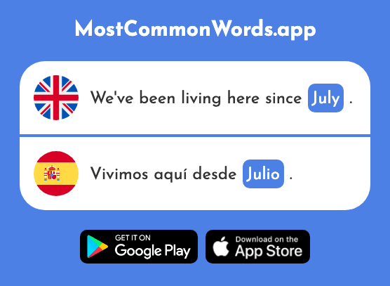 July - Julio (The 659th Most Common Spanish Word)