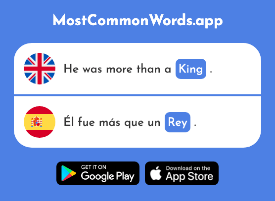 King - Rey (The 707th Most Common Spanish Word)