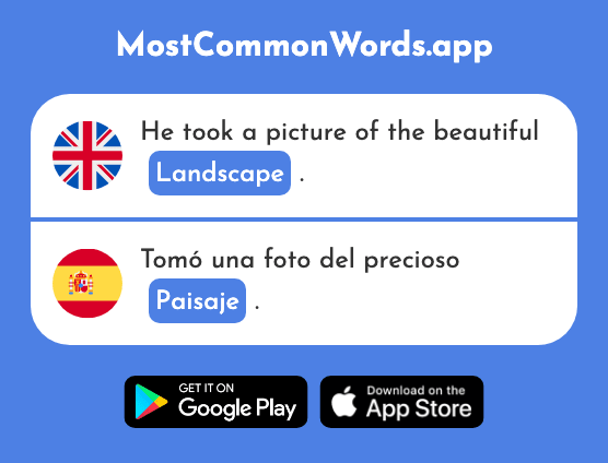 Landscape - Paisaje (The 1685th Most Common Spanish Word)