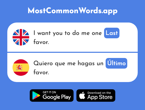 Last, final - Último (The 188th Most Common Spanish Word)