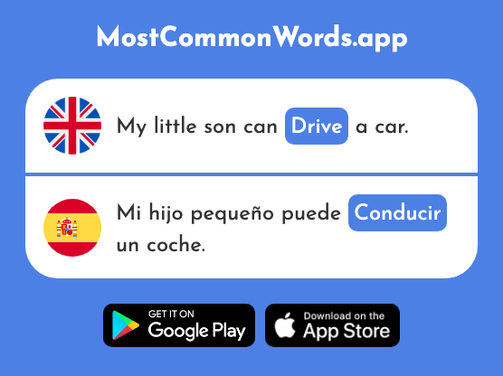 Lead, drive - Conducir (The 998th Most Common Spanish Word)