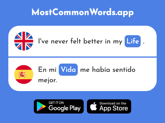 Life - Vida (The 85th Most Common Spanish Word)