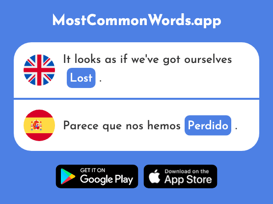 Lost - Perdido (The 1899th Most Common Spanish Word)