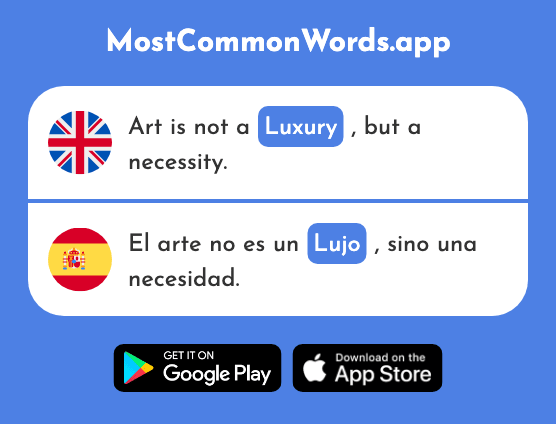 Luxury - Lujo (The 2240th Most Common Spanish Word)