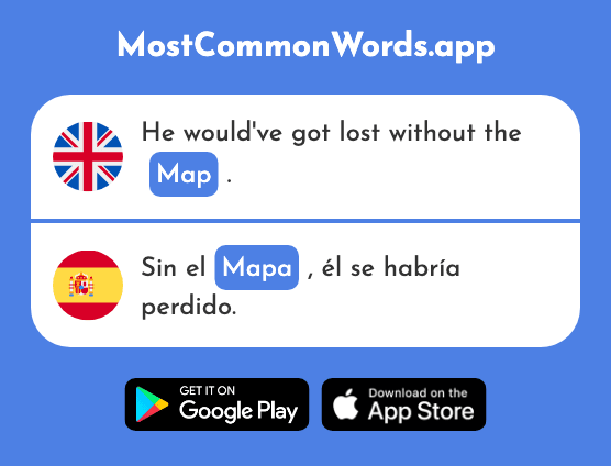 Map - Mapa (The 2314th Most Common Spanish Word)