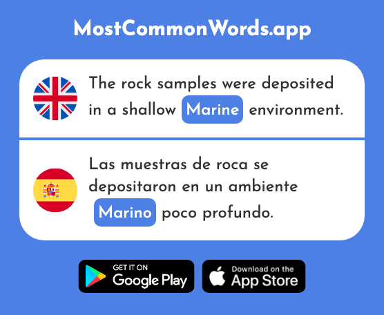 Marine, naval - Marino (The 2499th Most Common Spanish Word)