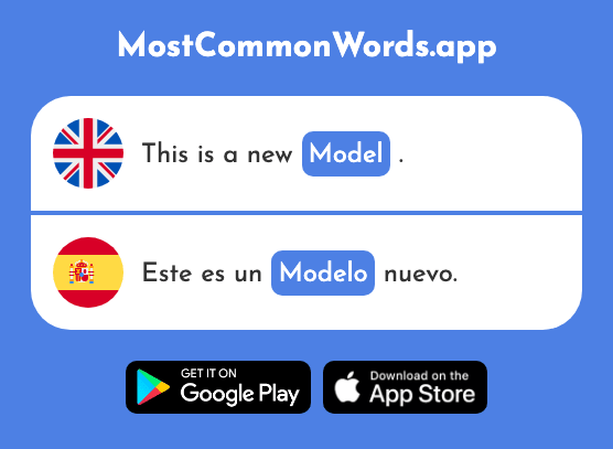 Model, pattern - Modelo (The 705th Most Common Spanish Word)