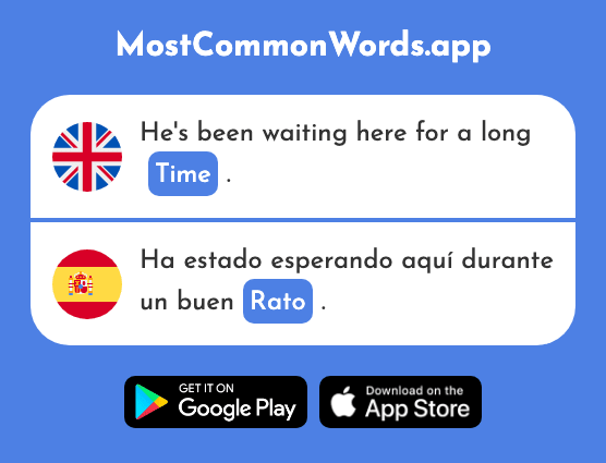 Moment, while, time - Rato (The 800th Most Common Spanish Word)