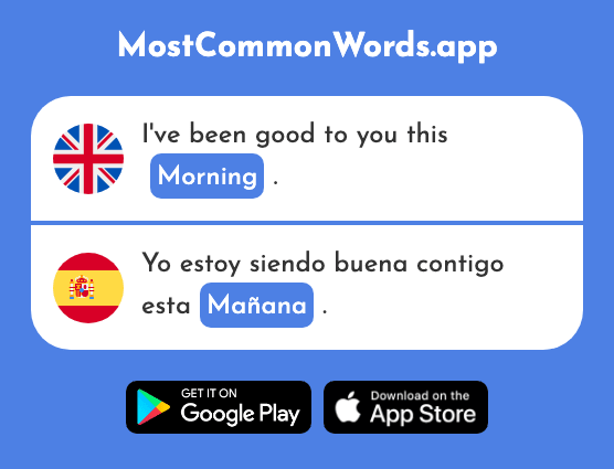 Morning, tomorrow - Mañana (The 402nd Most Common Spanish Word)