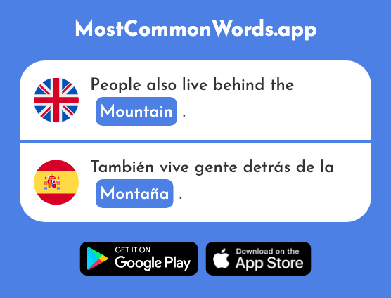 Mountain - Montaña (The 1464th Most Common Spanish Word)