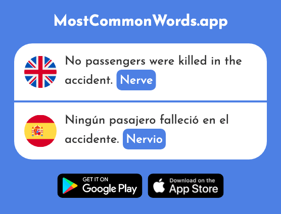 Nerve - Nervio (The 2856th Most Common Spanish Word)